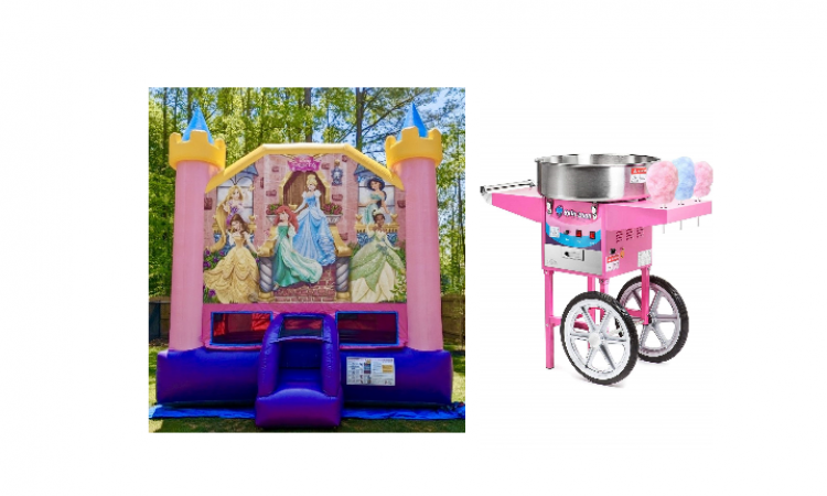 Princess bounce house and Cotton candy machine- PLEASE CONTA